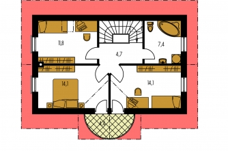 Floor plan of second floor - MILENIUM 233